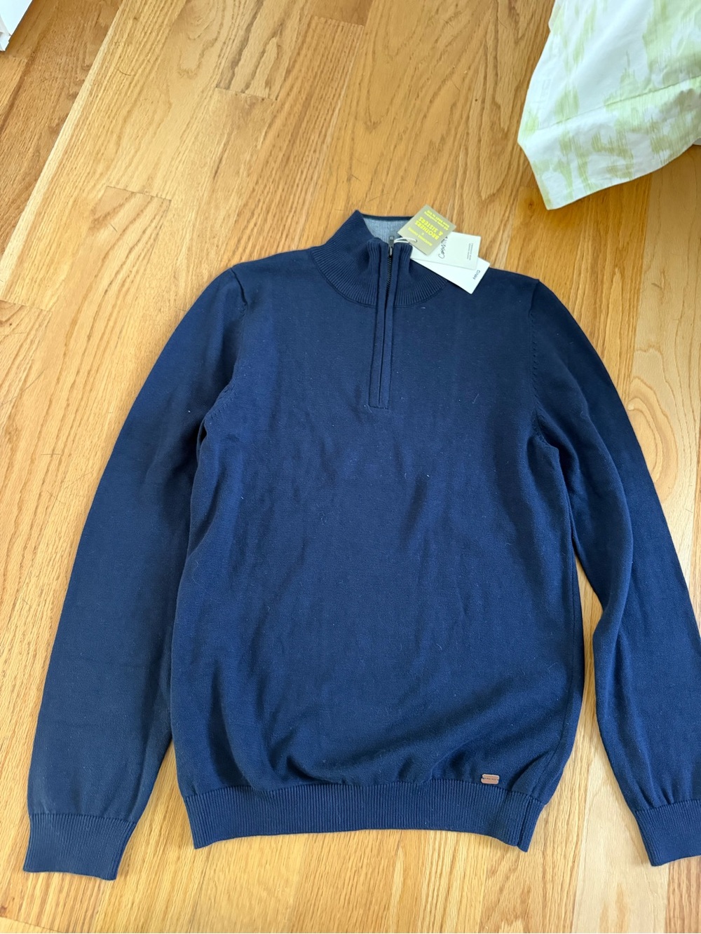 Navy Quarter-Zip Sweater - Classic Knit Mango kids